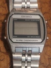 Vintage September 1985 Seiko A904-5000 Men's LCD Alarm Watch Original Bracelet