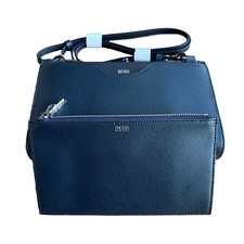 Hugo Boss Handbag Shoulder Bag Leather Taylor Mini Navy New With Tag's RRP £249
