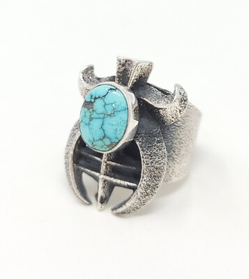Kevin Yazzie リング Kevin Yazzie Navajo Sterling Silver Naja Ring Rare Nevada