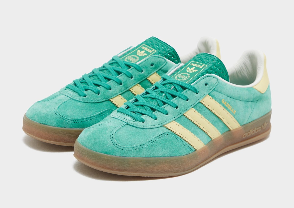 Adidas Originals Gazelle Indoor ® Men UK 11 EUR 46 Semi Court Green  Yellow