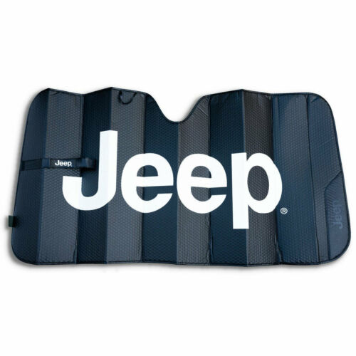⭐️⭐️⭐️⭐️⭐️ JEEP Black Matte Car Truck Suv Front Windshield Folding Sun Shade - Picture 1 of 2