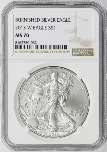 2013-W $1 Burnished American Silver Eagle NGC MS70