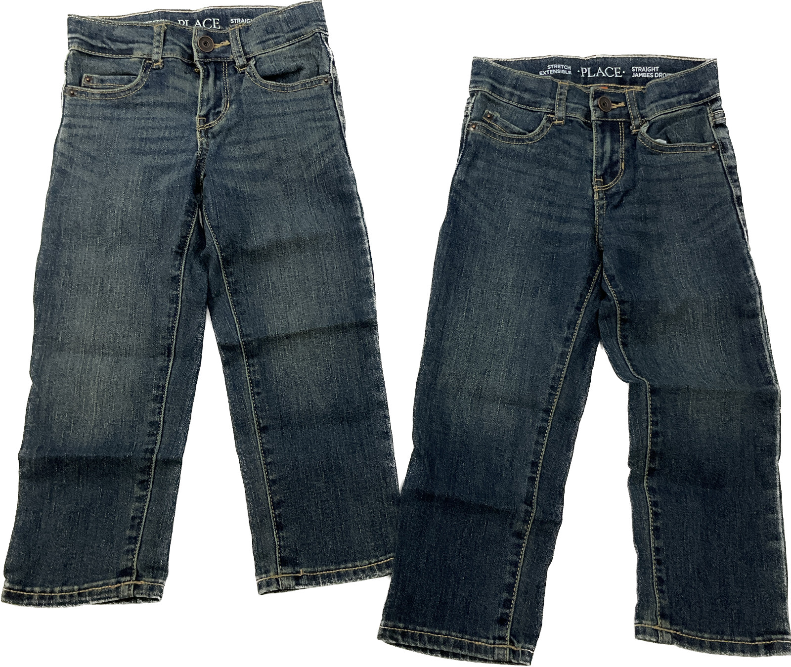 Boys Size 4 Blue Stretch Straight 2 Pair