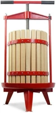 EJWOX Fruit Wine Cider Press - Solid Wood Basket- 3.17 Gallon/12L-T Handle Bar