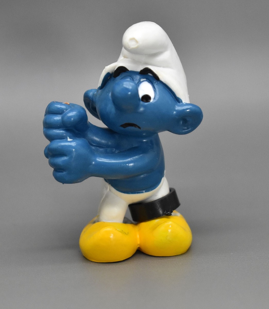 Smurfs Super Chain Gang Smurf Vintage PVC Figure Peyo Schleich