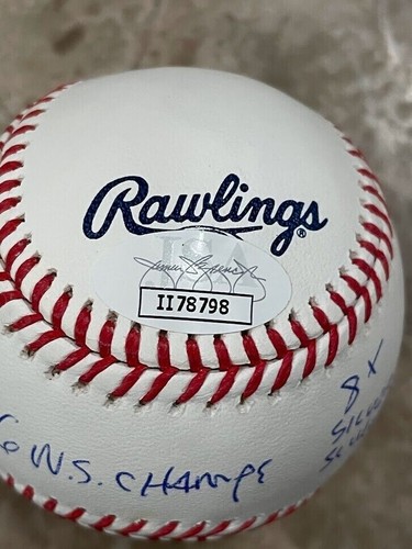 WADE BOGGS RED SOX 6X Inscribed Stat Signed HALL OF FAME Baseball JSA COA - Picture 5 of 5
