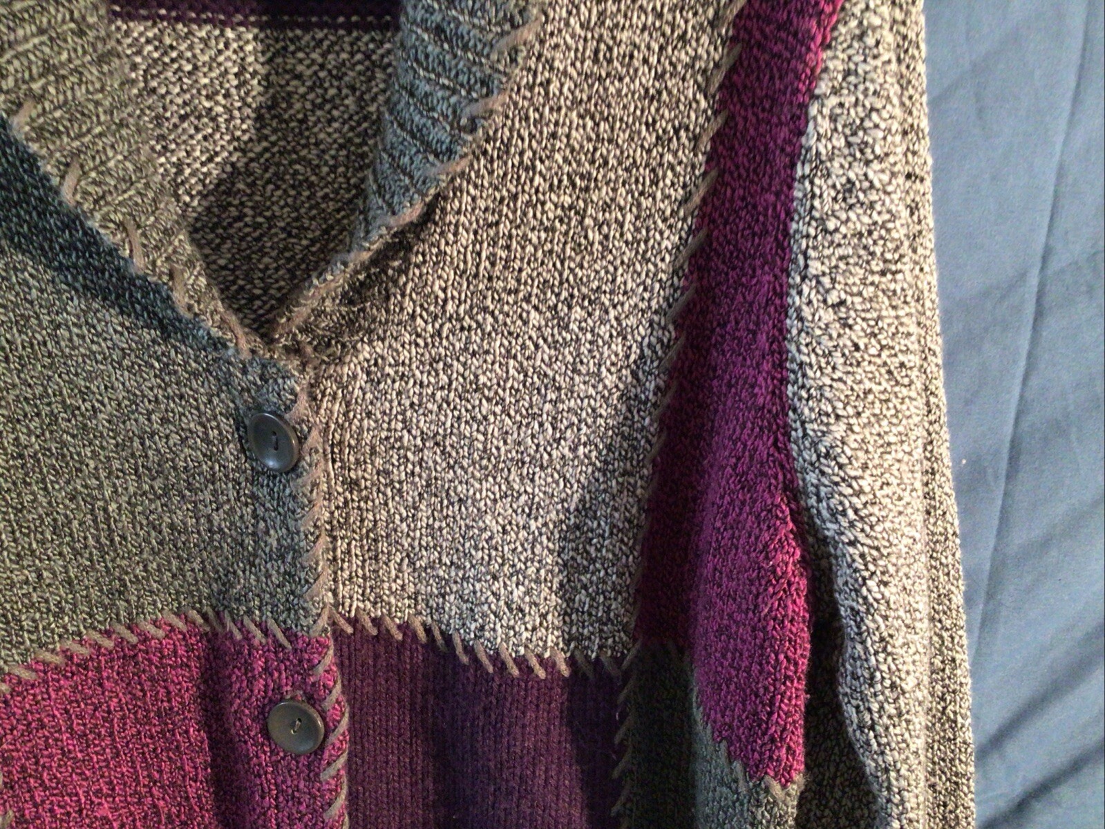 Allison Daley II Patchwork Button Up Sweater Size… - image 7