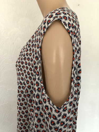 MARINA RINALDI PERSONA Floral Print Cold Shoulder Blouse 23 UK 18 US 14 BNWT - Picture 7 of 16