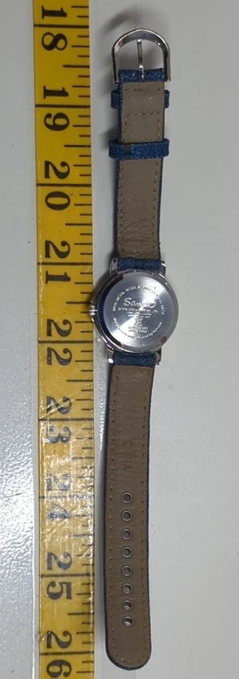 Reloj Pulsera Hello Kitty Azul Denim Correa Analógico Sanrio Niñas Niños Moda Foto 3 de 4