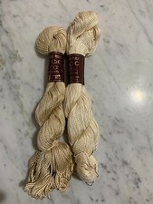Kit n° 2 gomitoli di filati cotone Perla-beige cucirini cantoni coats anni 30-50