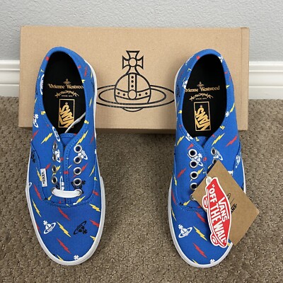Vivienne Westwood X Vans Anglomania Blue And White Slip On NWB Men