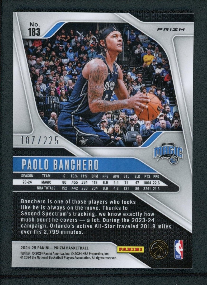 2024-25 PAOLO BANCHERO 187/225 PANINI PRIZM RED | eBay