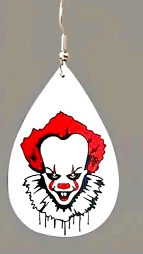 Halloween Horror Inspired Dangle Drop Hook Earrings Faux Leather, Enamel Or Wood - Picture 11 of 101