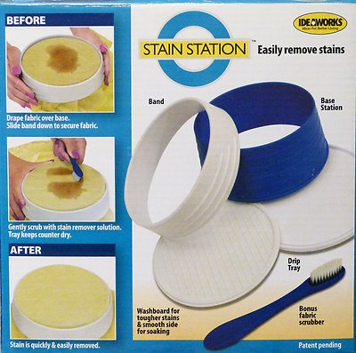 Ideaworks Stain Station Easy Tough w/ Washboard VERY Clean Clothes Stain Remover