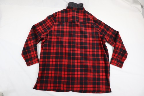 Croft & Barrow Men's 3XB Big and Tall Red/Black Button Up Lined Shacket - Picture 10 of 12