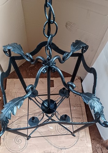 lampadario Lanterna in ferro forgiato e battuto a mano Vari Modelli - Foto 5 di 9
