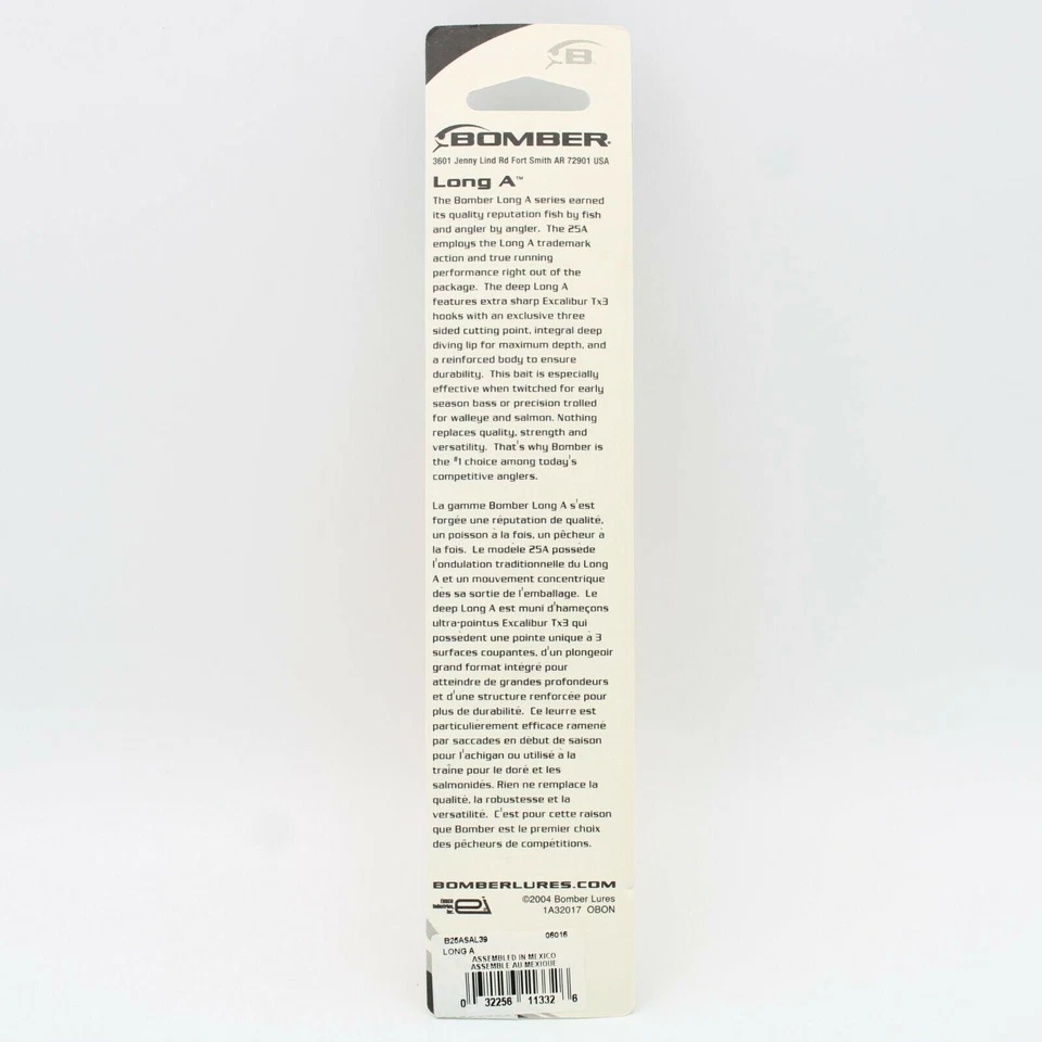 Señuelo de pesca Bomber Long A 25A Crankbait B25ASAL39 rojo Chartreuse Foto 3 de 4