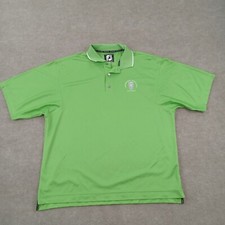 Footjoy Polo Shirt Men XL Extra Large Green Short Sleeve Performance Golf Casual