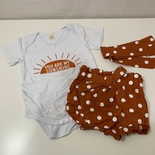 Baby Girl 3-Piece Set w/Bodysuit, Shorts  Headband 12-18months