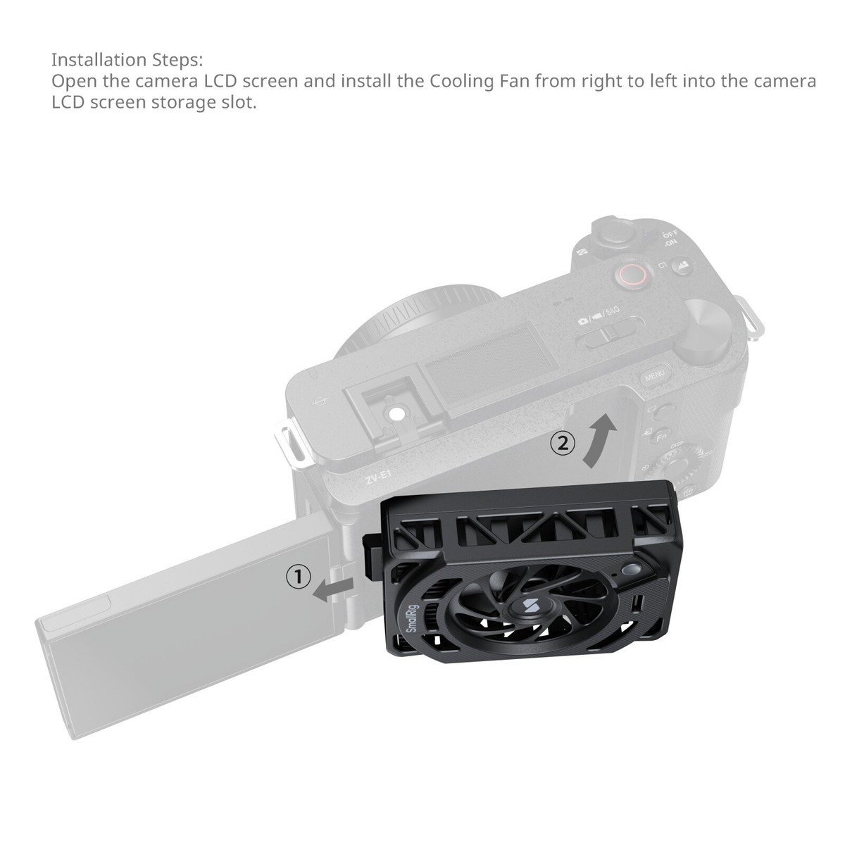 SmallRig Cooling Fan for Sony ZV-E1/ZV-E10 II/ZV-E10/A7 IV/A7 III