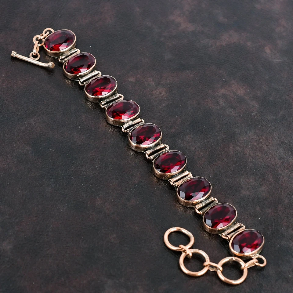 Neujahrsverkauf Kupfer oval natürlich Mosambik Granat Jubiläum Armband Schmuck
