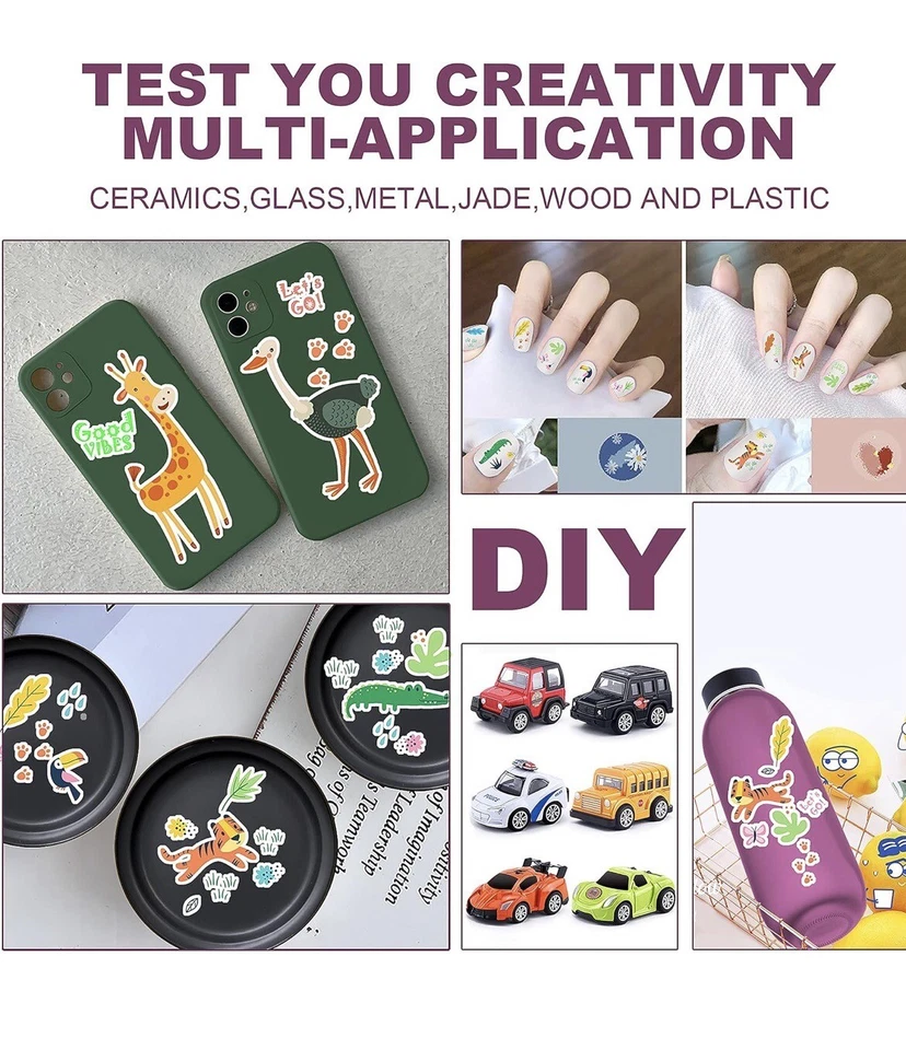 Waterslide Decal Paper Inkjet WHITE 20 Sheets 8.5x11 Water Slide Transfer Paper - Image 3 of 4