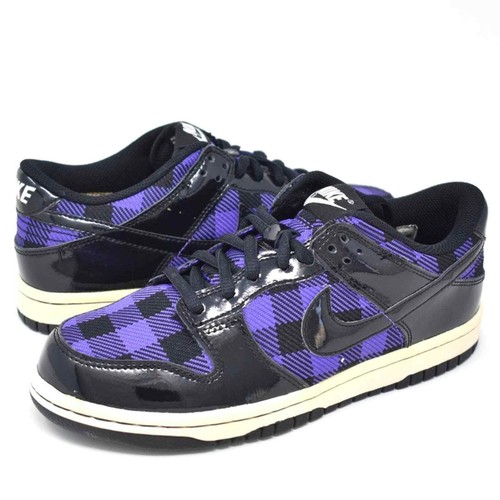 nike dunk low purple plaid