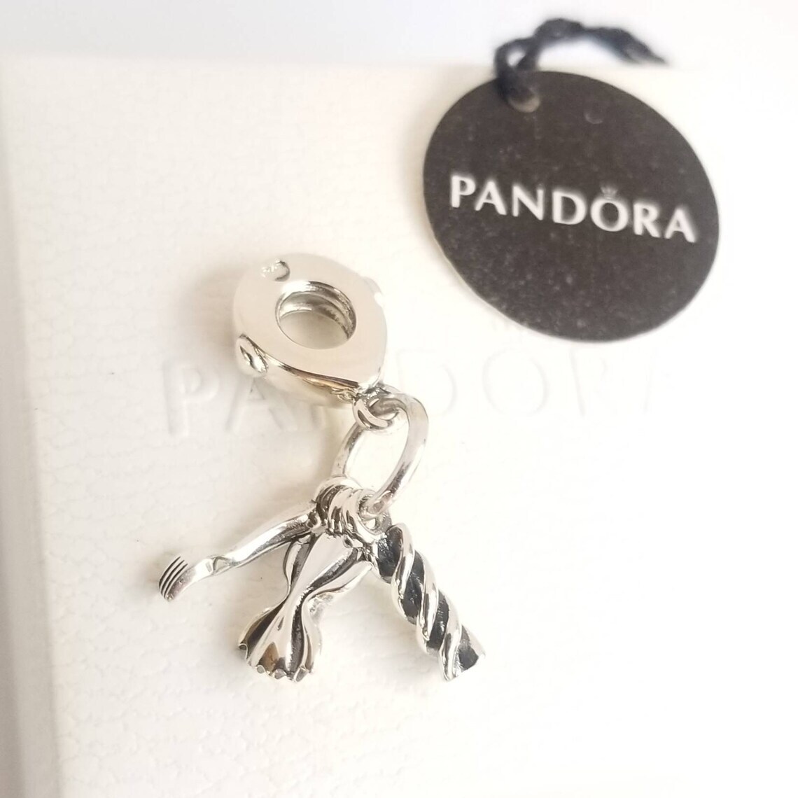 AUTHENTIC PANDORA SILVER CHARM PASTA ITALIA DANGLE WITH BOX #149