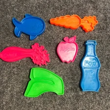 Vintage 1972 Mattel Neon Play Food, Lot of 6