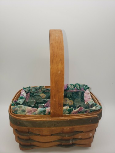 Longaberger 1993 Small Easter Basket, Liner And Protector