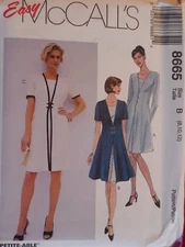 8665 Vintage McCalls SEWING Pattern Misses Dressy Dress Church Career OOP Uncut
