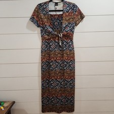 vintage Tribal Boho Floral dress size medium Bella mode USA made