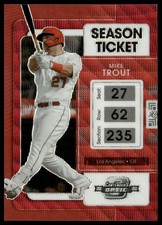2022 Panini Chronicles #5 Mike Trout Contenders Optic Ruby Wave #/199