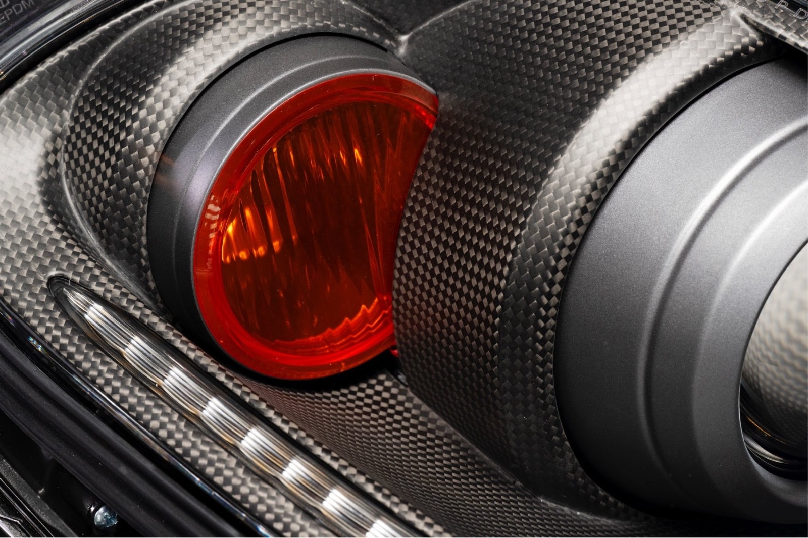 Founders 16M Carbon Fiber HID Headlights For 2005-10 Ferrari F430 LHD Amber Lens