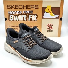 Skechers  Casual Slip-On  Shoe Men  s Air-Cooled Memory Foam Sneakers Black NEW