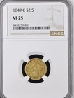 Photo of a 1849-P Liberty Quarter Eagle from an eBay listing that sold on Jul 3, 2026
