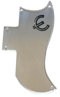 New Silver Mirror Fits Gibson SG 61 Reissue Style Guitar Pickguard & E Logo