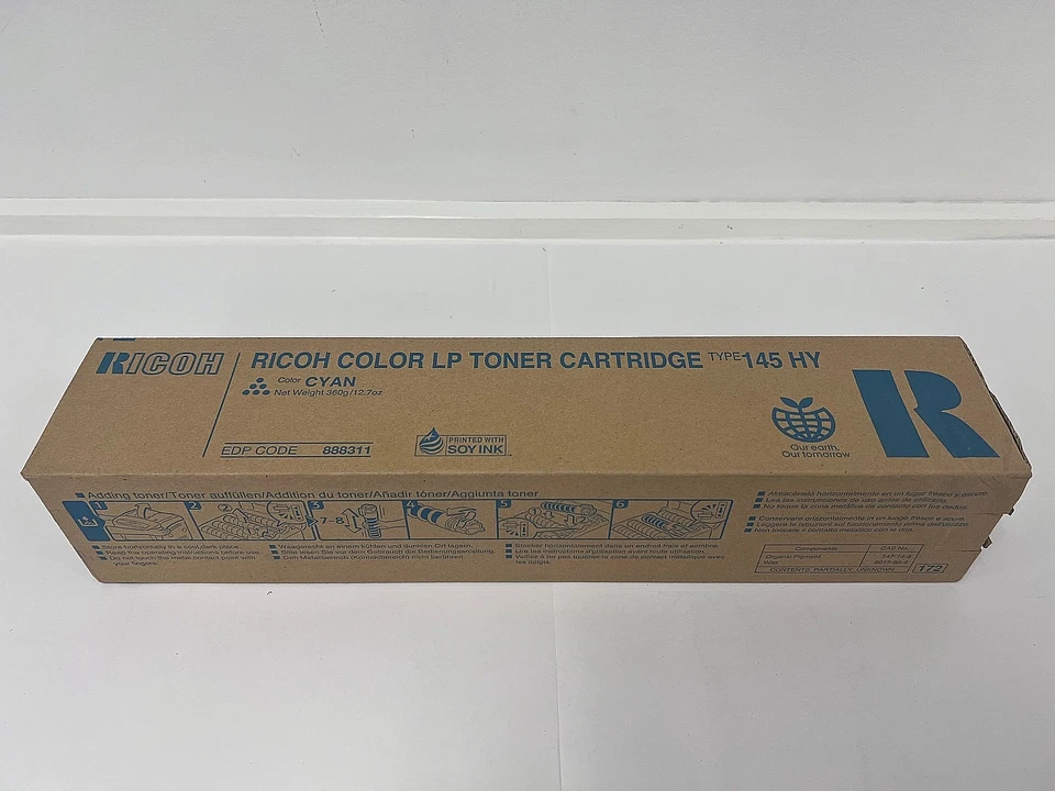 Cartucho de tóner Ricoh Color (cian) LP tipo 145 HY Foto 3 de 4