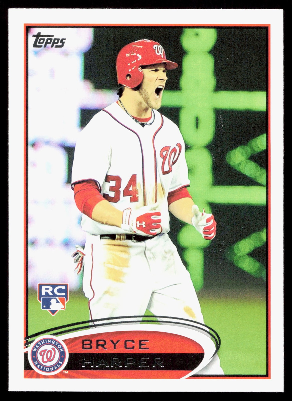 2012 Topps #661 Bryce Harper RC SCREAMING VARIATION Rookie Card