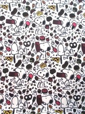 Peanuts Snoopy SNACKS PRINTS Plush Throw Blanket - 46"W x 60"L - NIP