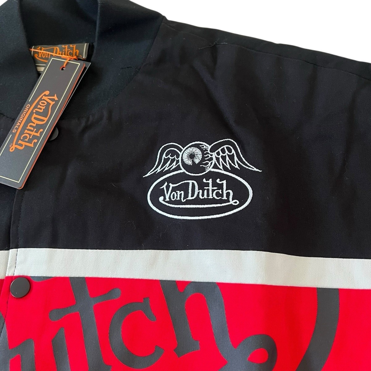 Von Dutch Black & Red Racing Jacket Size XLARGE | eBay