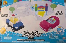 Cepia Zhu Zhu Pets City Starter Coupe Police Combo Set with 2 Hamsters