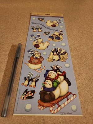 Miss Elizabeth's~Polar Bears~Glitter Stickers