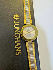Junghans Watch Ladies Astra Quartz Gold Silver Dial Two Tone Bracelet Boxed