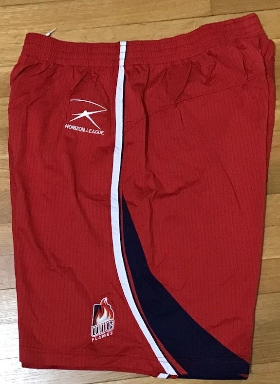 Pantalones Cortos Adidas UIC Illinois Chicago Flames Team Emitidos Usado en Juegos XXL 2XL Jordan Foto 2 de 4