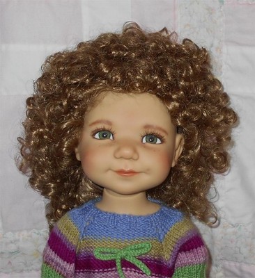 WEE 3 ERIN Doll Wig SIZE 12-13.5 AUBURN Full Head of Various Lengths Curls NWT