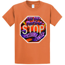 NEW Art Society TATTOO STOP SIGN VOL. 1 ORANGE Tee Shirt SM-4XL MADE IN USA