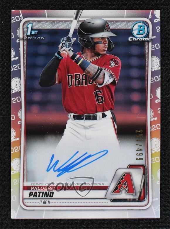 2020 Bowman Chrome Prospect Refractor 257/499 Wilderd Patino #CPA-WP Auto 9su