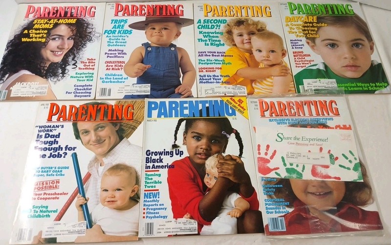 Parenting Magazine Lot Of 7 Magazines Back Issues 1988 Moms Kids Daycare Dads