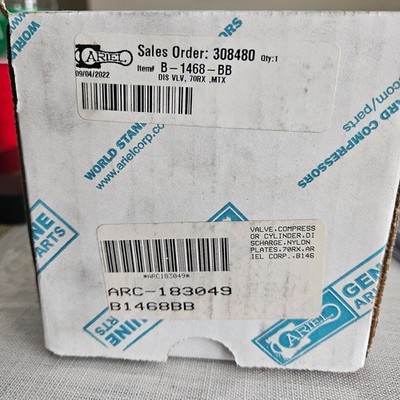 Ariel Valve Compressor, Part # B-1468-BB(A-1316-B Ariel 2908/22)